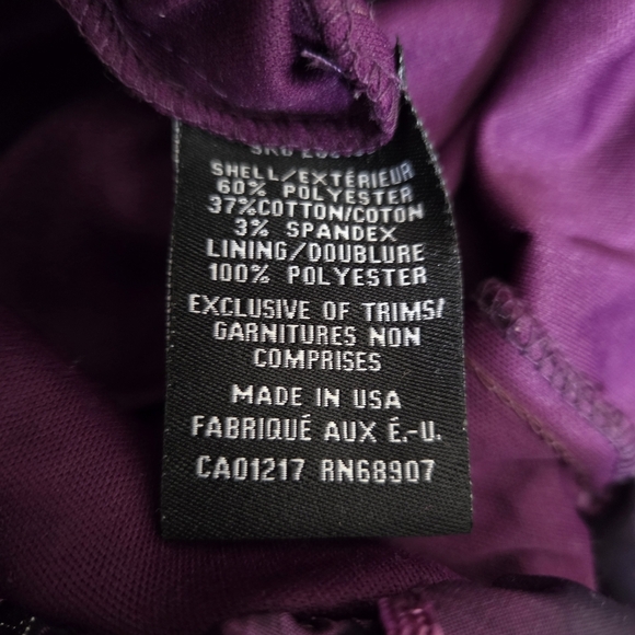 Le Chateau Strapless Purple and Black Dress With Ribbins And Sequins Size Med - Picture 6 of 7